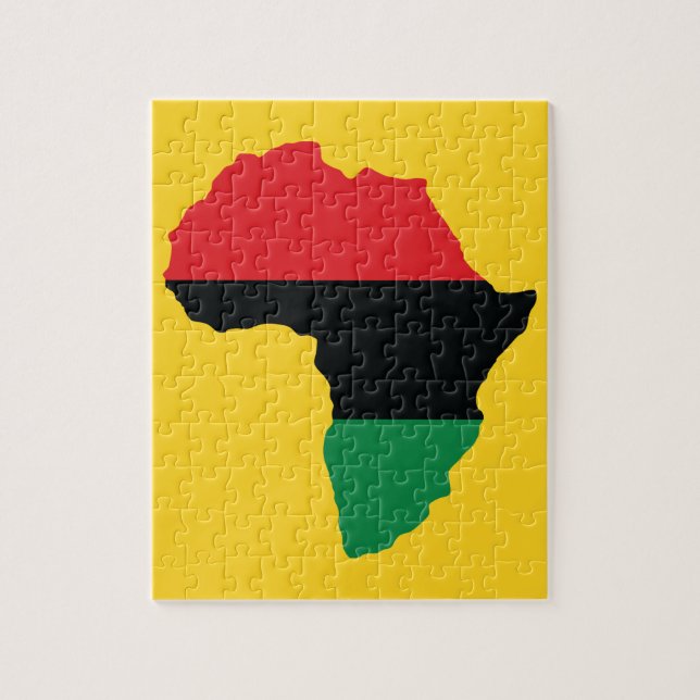 Red, Black & Green Africa Flag Jigsaw Puzzle (Vertical)