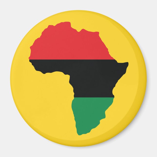 Red, Black & Green Africa Flag Magnet (Front)