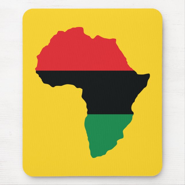 Red, Black & Green Africa Flag Mouse Pad (Front)