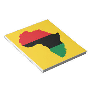 Red, Black & Green Africa Flag Notepad