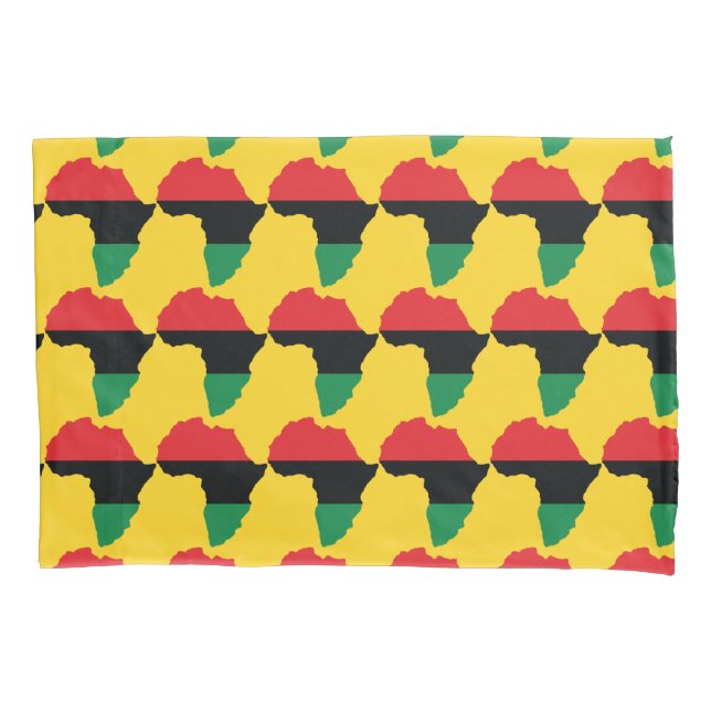 Red, Black & Green Africa Flag Pillow Case (Front)