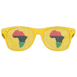 Red, Black &amp; Green Africa Flag Retro Sunglasses at Zazzle