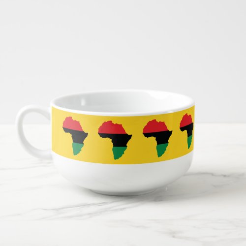 Red Black  Green Africa Flag Soup Mug
