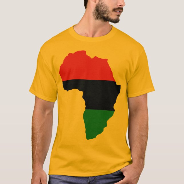 Red, Black & Green Africa Flag T-Shirt (Front)