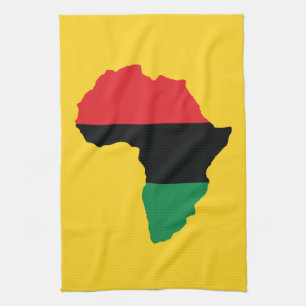 Red, Black & Green Africa Flag Towel
