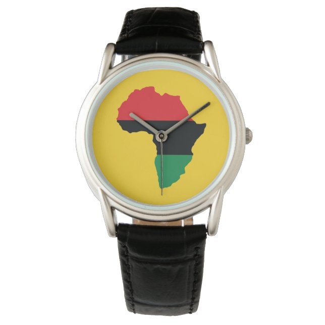 Red, Black & Green Africa Flag Watch (Front)