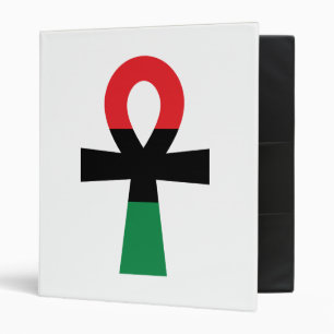 Red, Black & Green Ankh Binder