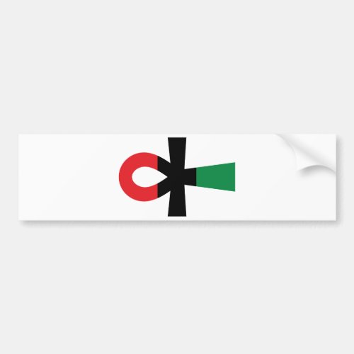 Red Black  Green Ankh Bumper Sticker