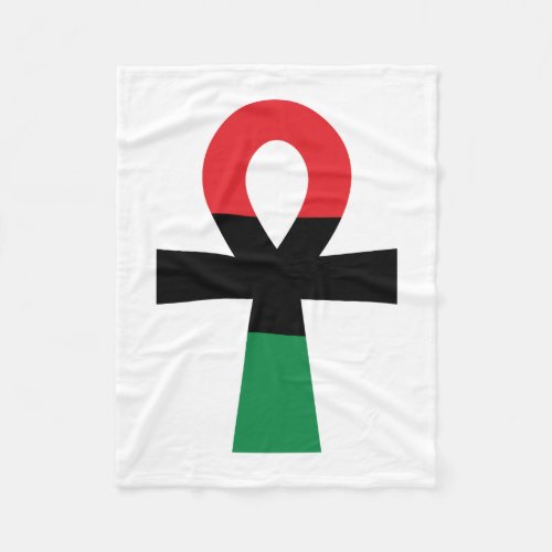 Red Black  Green Ankh Fleece Blanket