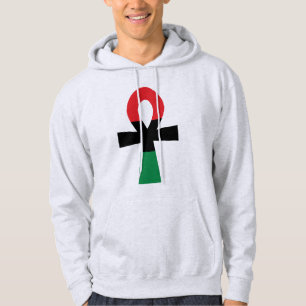 Red, Black & Green Ankh Hoodie
