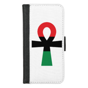 Red, Black & Green Ankh iPhone 8/7 Wallet Case