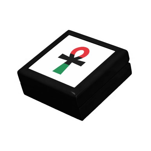 Red Black  Green Ankh Jewelry Box