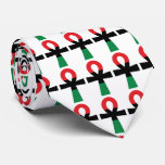 Red, Black &amp; Green Ankh Neck Tie at Zazzle