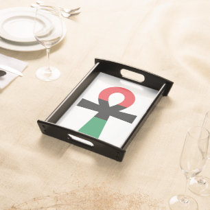 Red, Black & Green Ankh Serving Tray