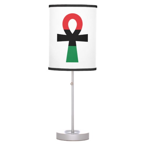 Red Black  Green Ankh Table Lamp