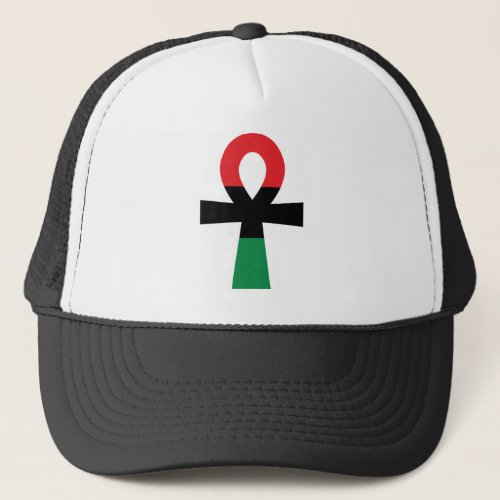 Red Black  Green Ankh Trucker Hat