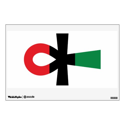 Red Black  Green Ankh Wall Sticker