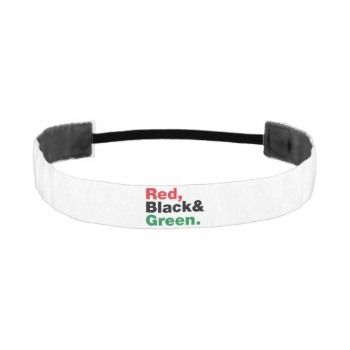 Red Black  Green Athletic Headband