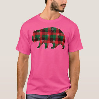 Red Black Green Buffalo Plaid Wombats Christmas T-Shirt