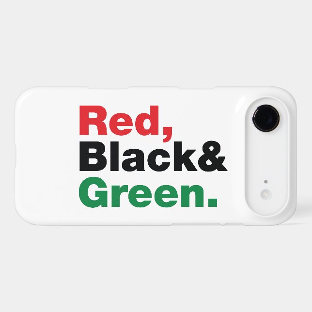 Red, Black & Green. Case-Mate iPhone Case (Back (Horizontal))