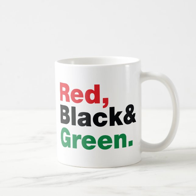 Red, Black & Green. Coffee Mug (Right)