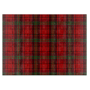 Red Black Green Cozy Plaids  Cutting Board