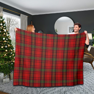 Red Black Green Cozy Plaids  Fleece Blanket