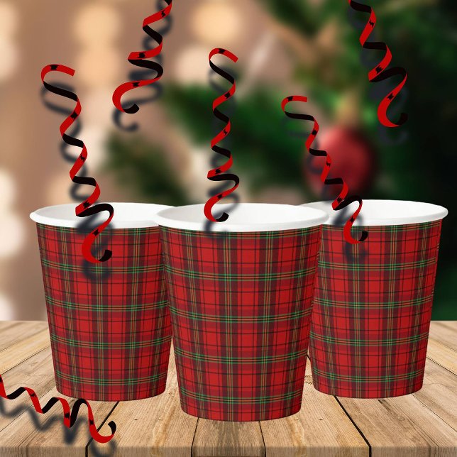 Red Black Green Cozy Plaids  Paper Cups (Creator Uploaded)
