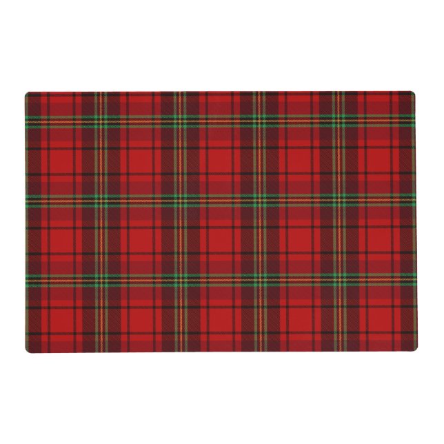 Red Black Green Cozy Plaids  Placemat (Front)