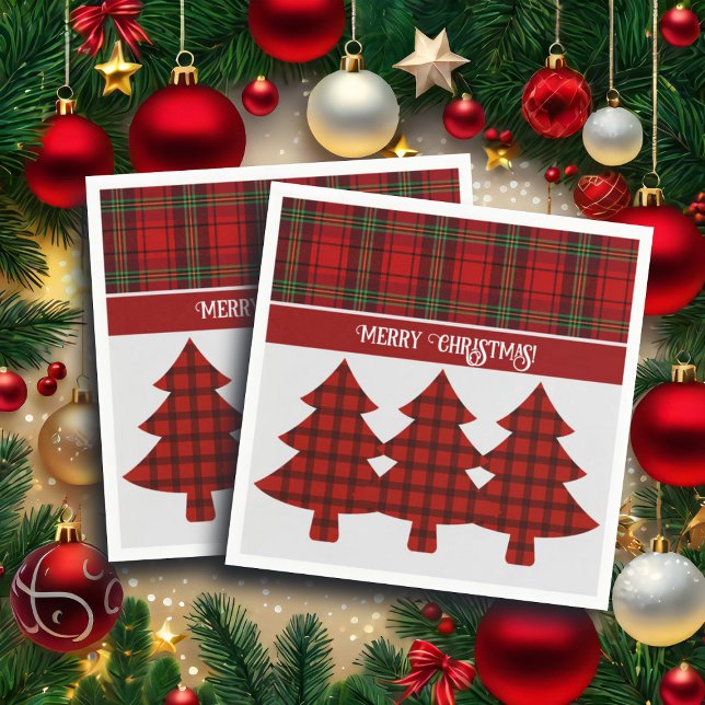 Red Black Green Cozy Tartan Napkins (Creator Uploaded)