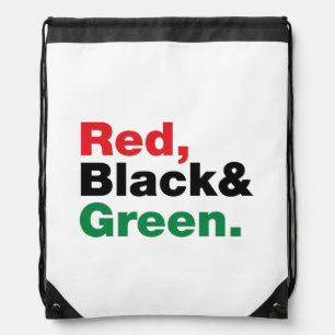 Red, Black & Green. Drawstring Bag