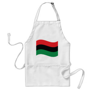 Red, Black & Green Flag Adult Apron