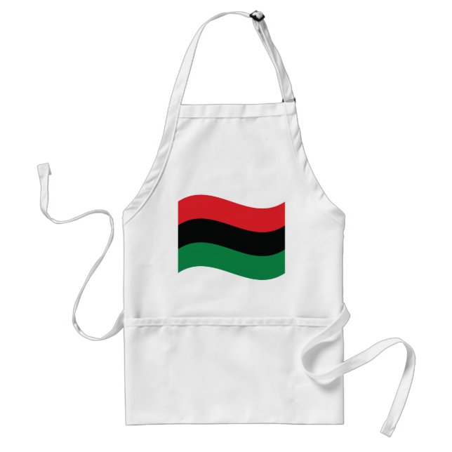 Red, Black & Green Flag Adult Apron (Front)