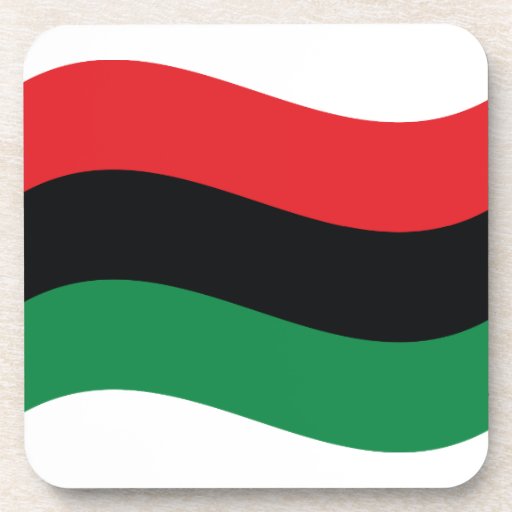 Red, Black & Green Flag Beverage Coasters | Zazzle