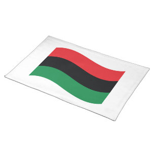 Red, Black & Green Flag Cloth Placemat
