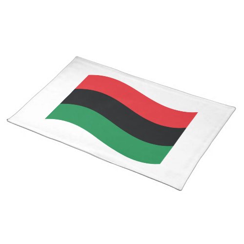 Red Black  Green Flag Cloth Placemat