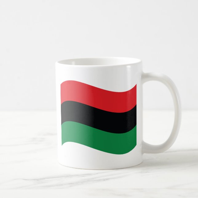Red, Black & Green Flag Coffee Mug (Right)