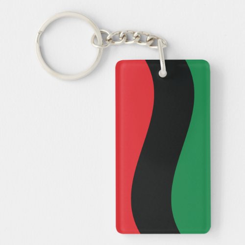 Red Black  Green Flag Keychain