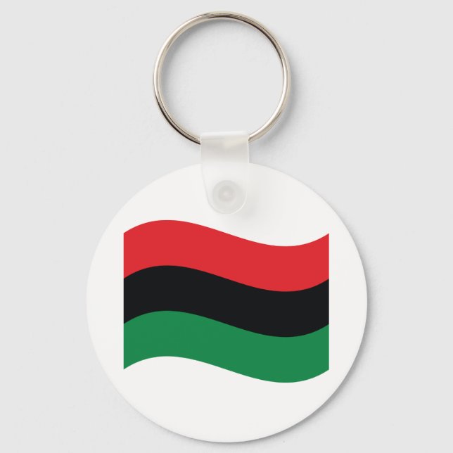 Red, Black & Green Flag Keychain (Front)