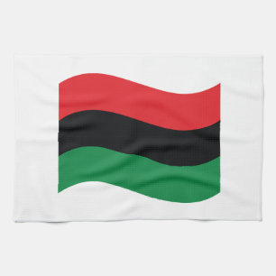 Red, Black & Green Flag Kitchen Towel