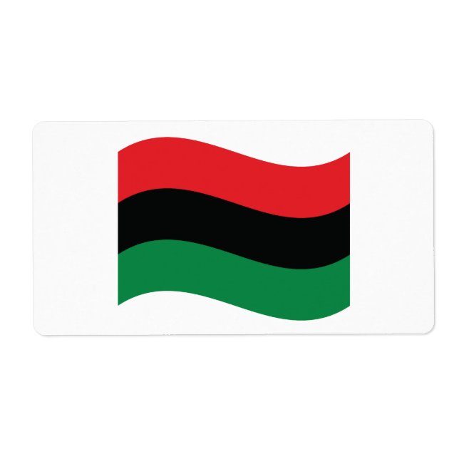 Red, Black & Green Flag Label (Front)