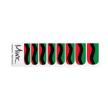 Red, Black &amp; Green Flag Minx Nail Art at Zazzle