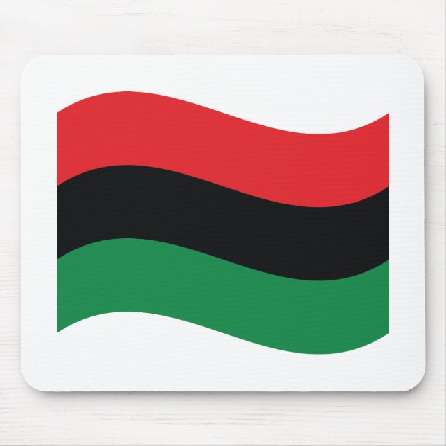 Red, Black & Green Flag Mouse Pad (Front)