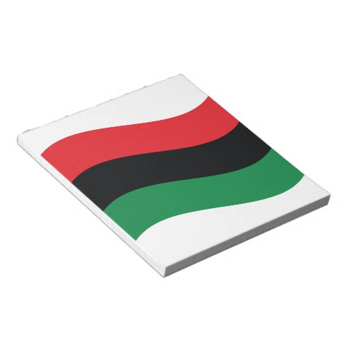 Red Black  Green Flag Notepad