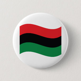 Red, Black & Green Flag Pinback Button