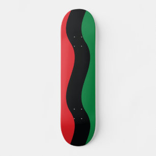 Red, Black & Green Flag Skateboard Deck