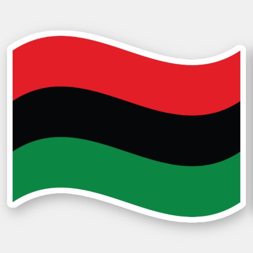 Red Black  Green Flag Sticker