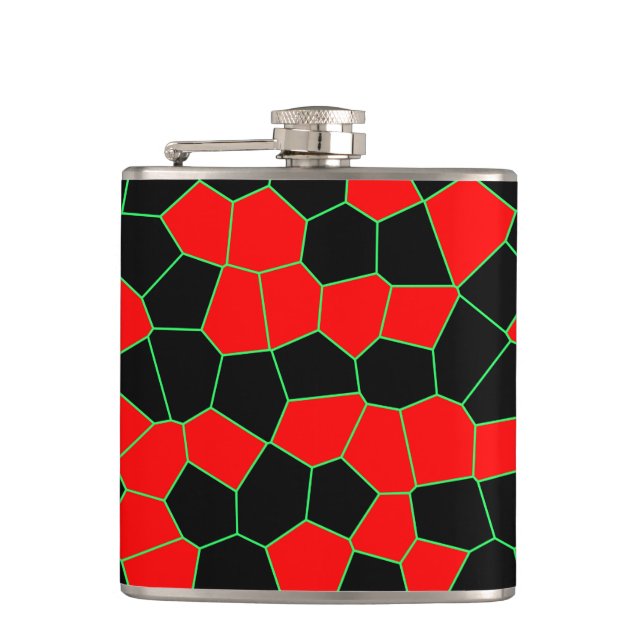 Red Black Green Flask (Front)