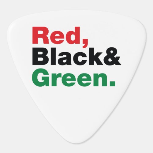 Red Black  Green Guitar Pick