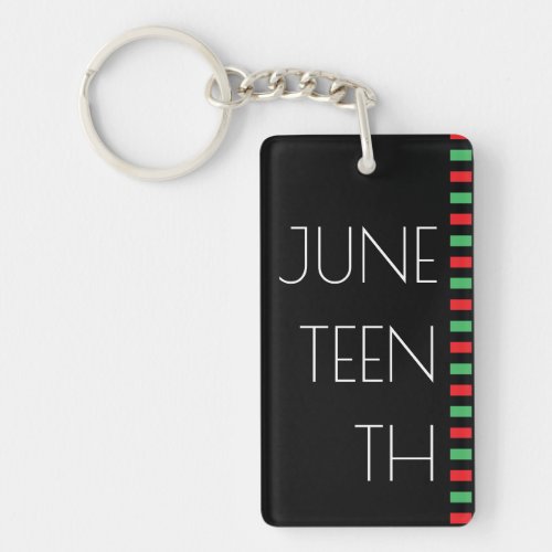 Red Black Green Holiday Juneteenth Keychain